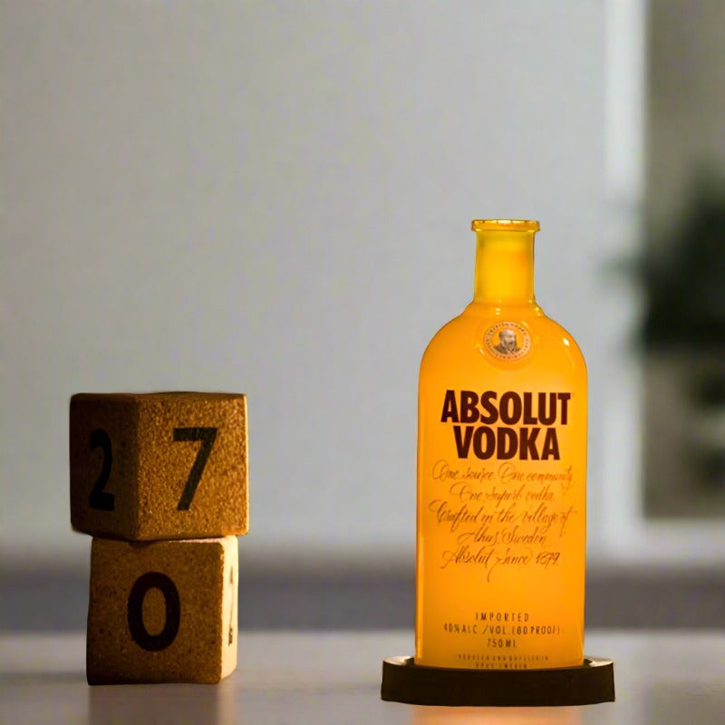 Absolut vodka bottle lamp