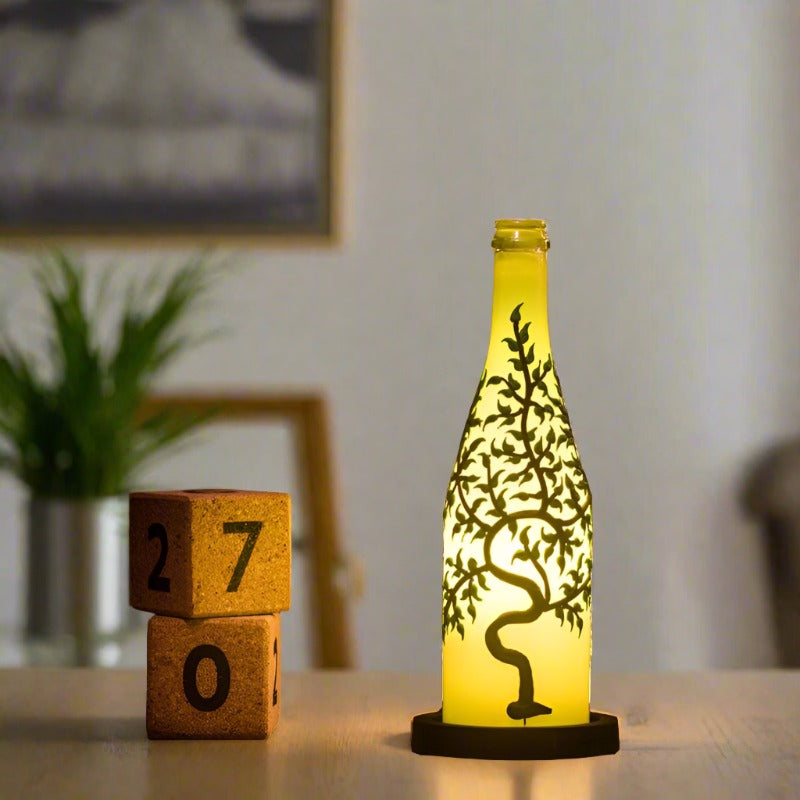 Handmade bottle lamp