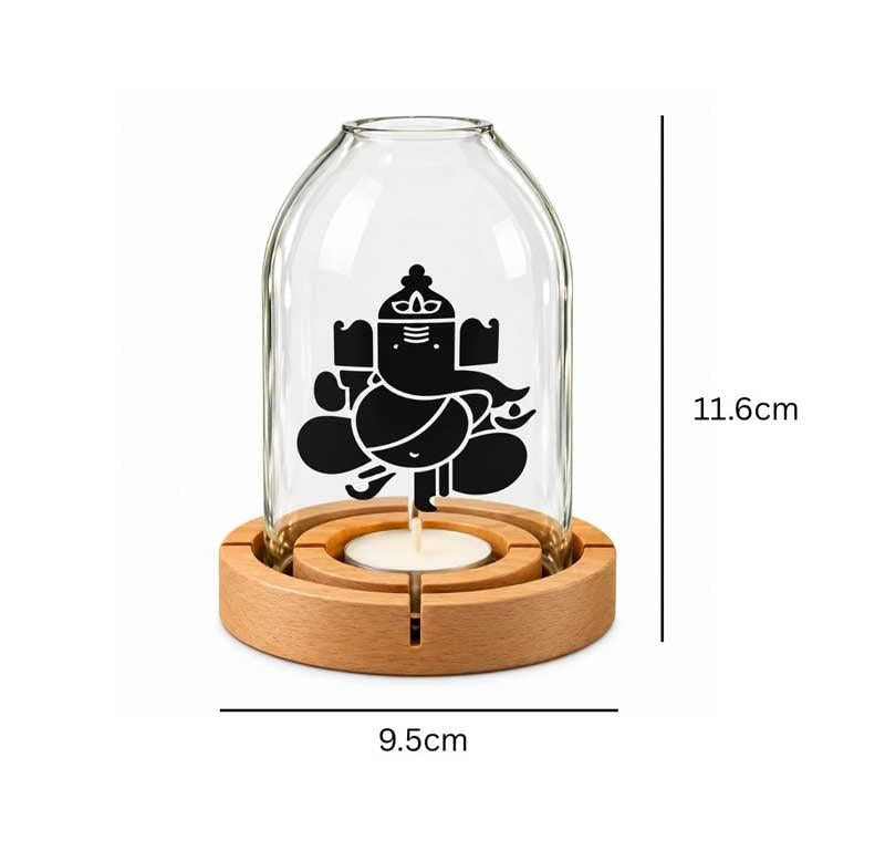 Upcycled Ganesha Tea Light Holder