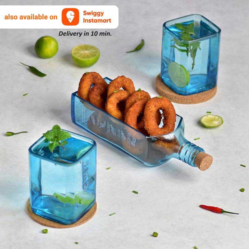 Bombay Sapphire Platter With Glasses