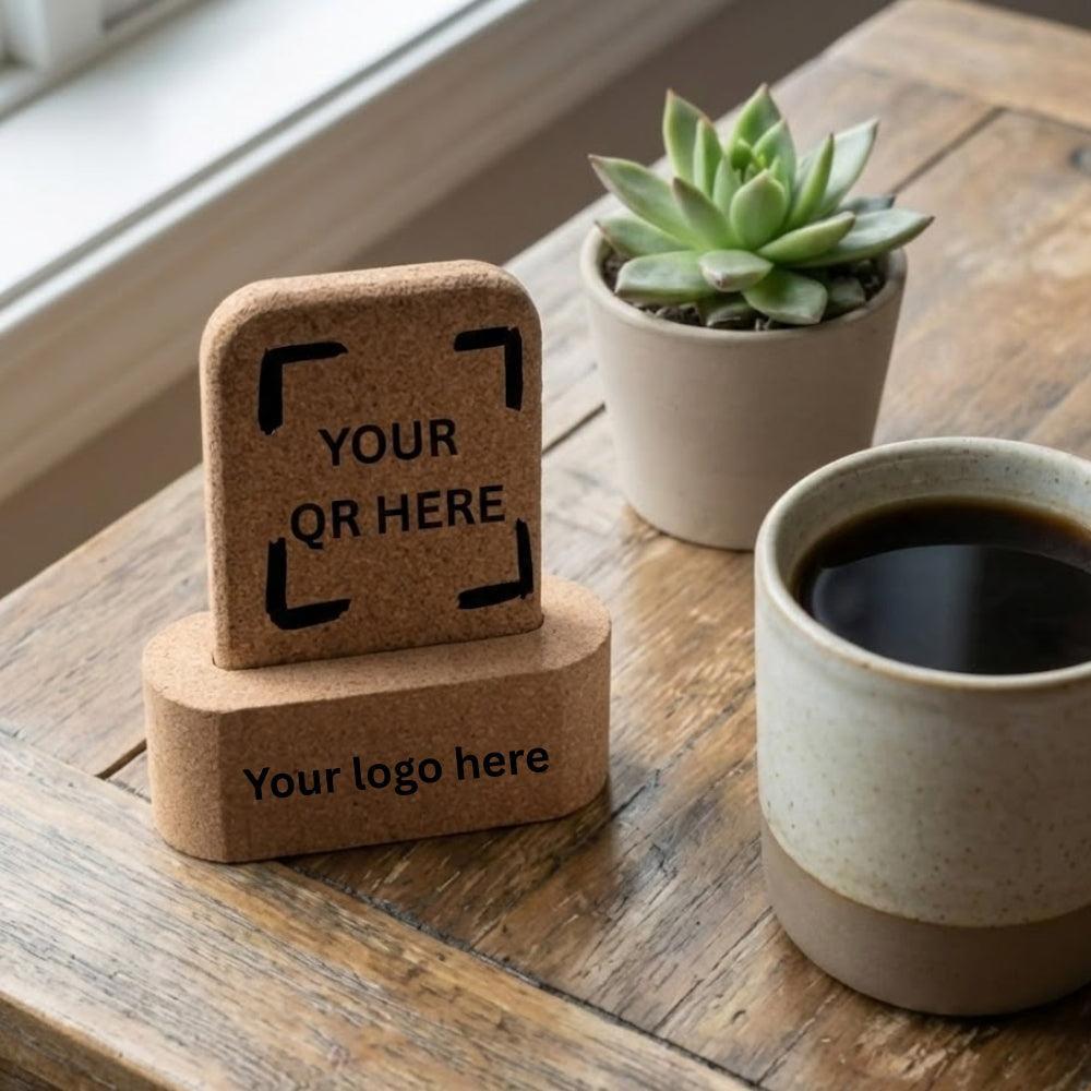 Custom Cork QR Code Display Stand (Pack of 5) - Kavi The Poetry-Art Project