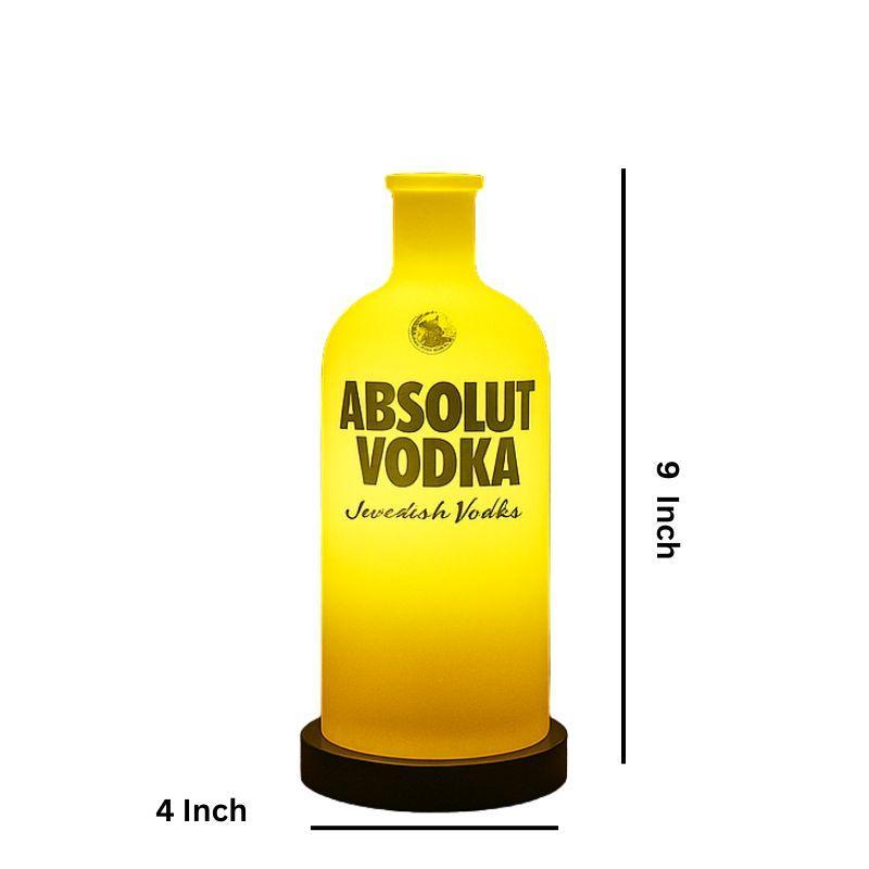 Yellow Absolut Inlit lamp by Kavi The Poetry-Art Project, showcasing a modern decorative lamp with vibrant yellow color and sleek design.