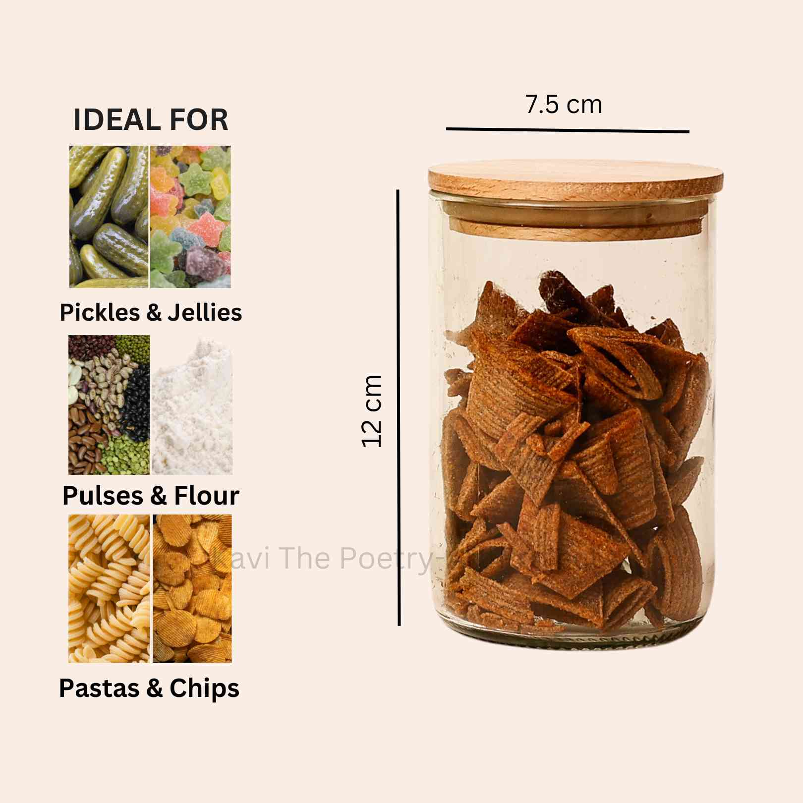 Kavi Transparent Wine Bottle Jars (Set of Two)