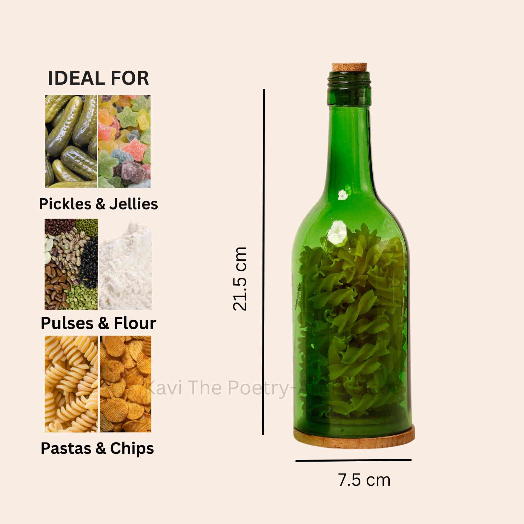 Kavi Green Wine Jars (Set of Four)