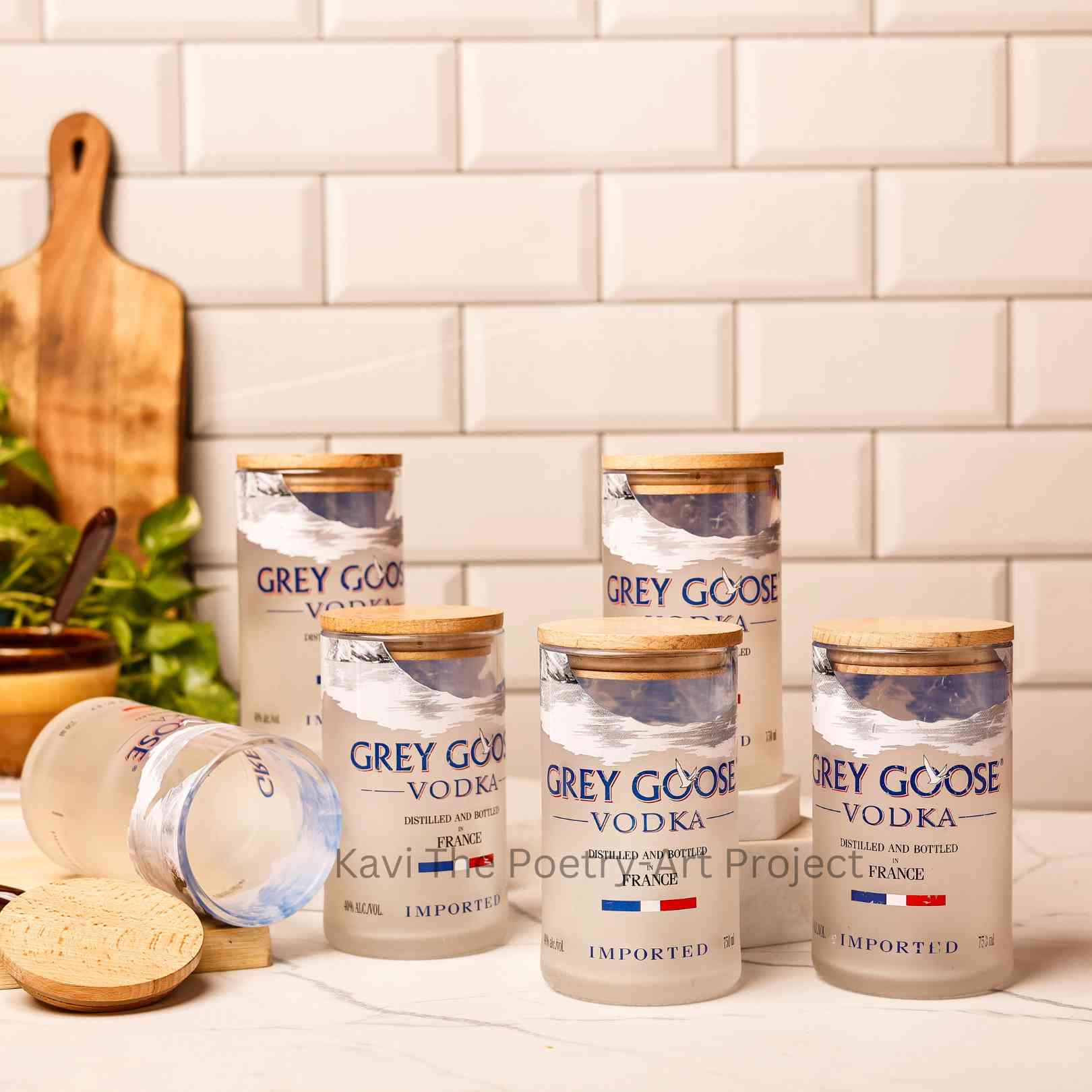 Grey Goose Bottle Jars (Set of Six)