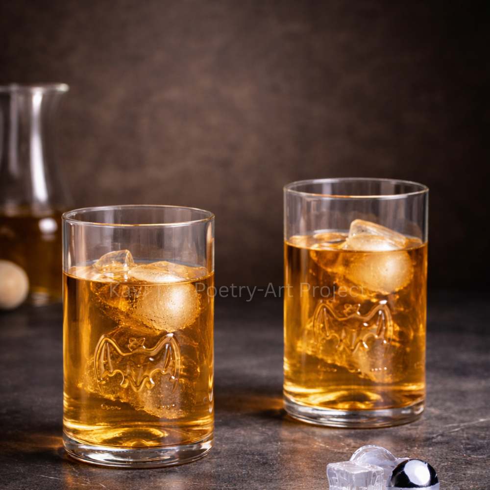 Kavi Upcycled Bacardi Glasses (Set of two) - Kavi The Poetry-Art Project
