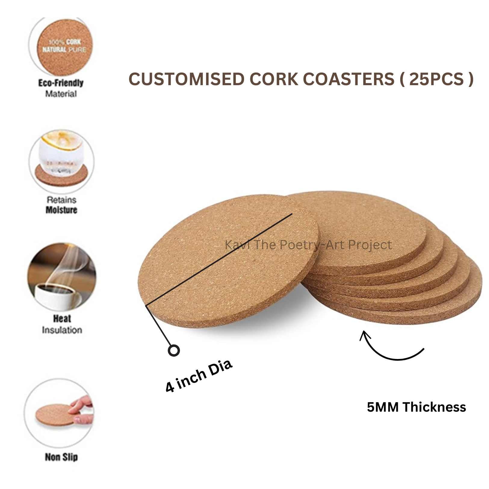 Customized Cork Coasters