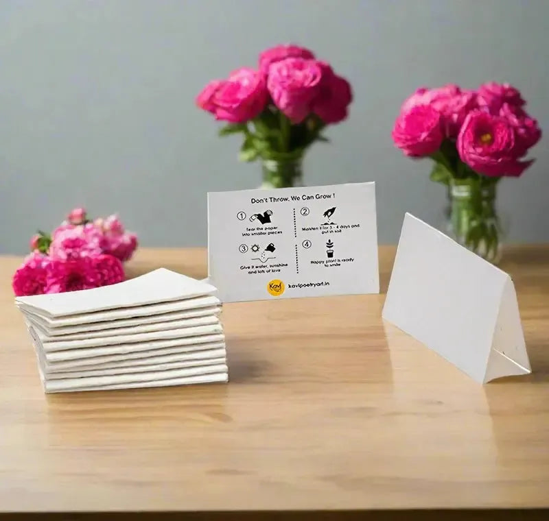 Plain Seed Paper DIY Cards with Envelopes