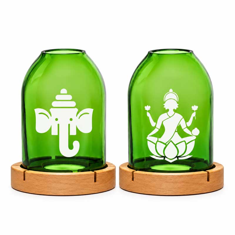 Laxmi Ganesha Tea Light Holders