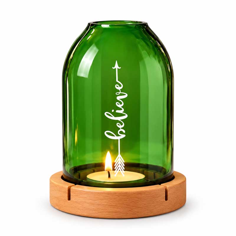 Eco Friendly Believe Tea Light Holder