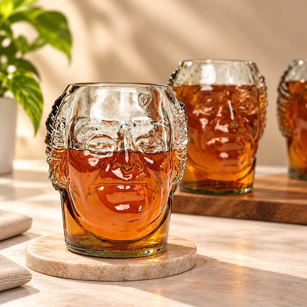 Old Monk Small Face Glass Gift Set