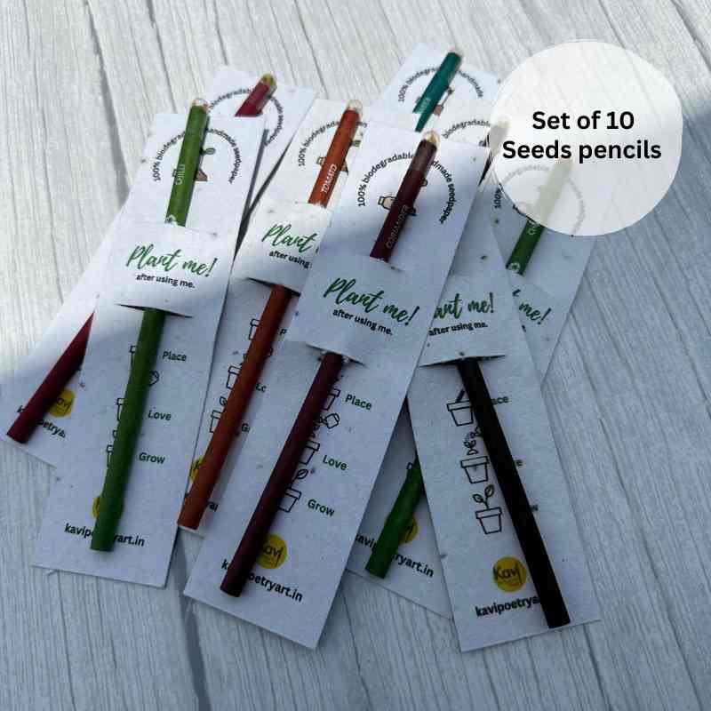 Plantable Seed Pencil With Paper Sleeve (Pack of 10)
