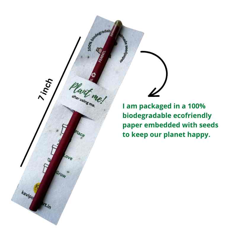 Plantable Seed Pencil With Paper Sleeve (Pack of 10)