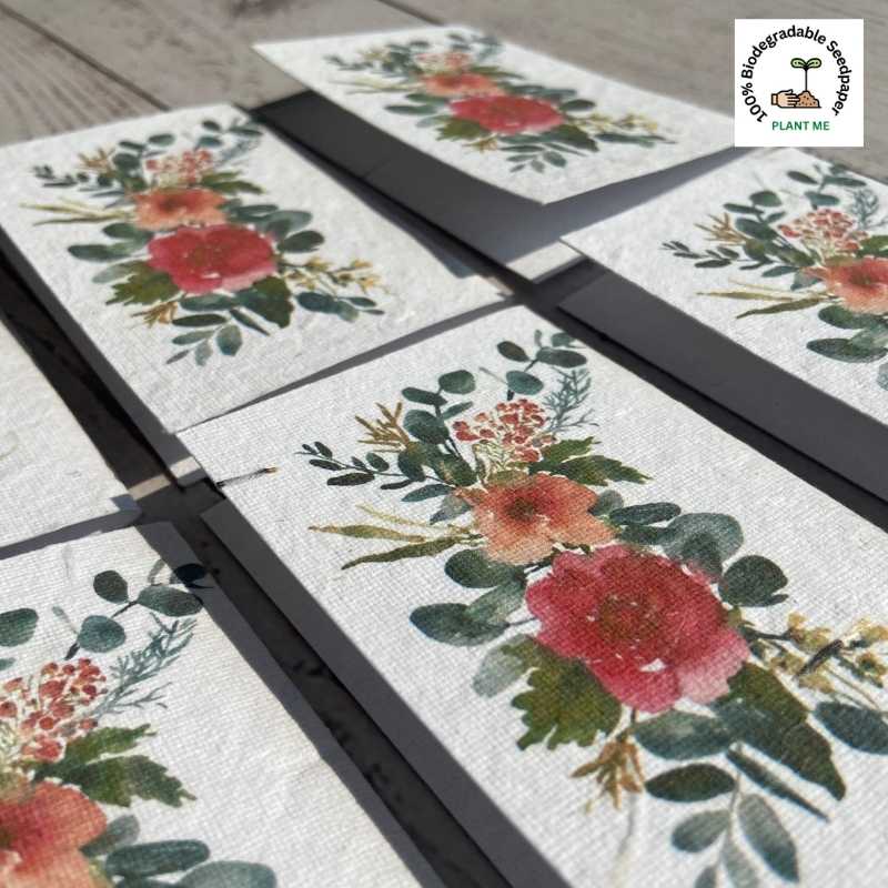 Seed Paper Cards with Envelopes (Set of 12)