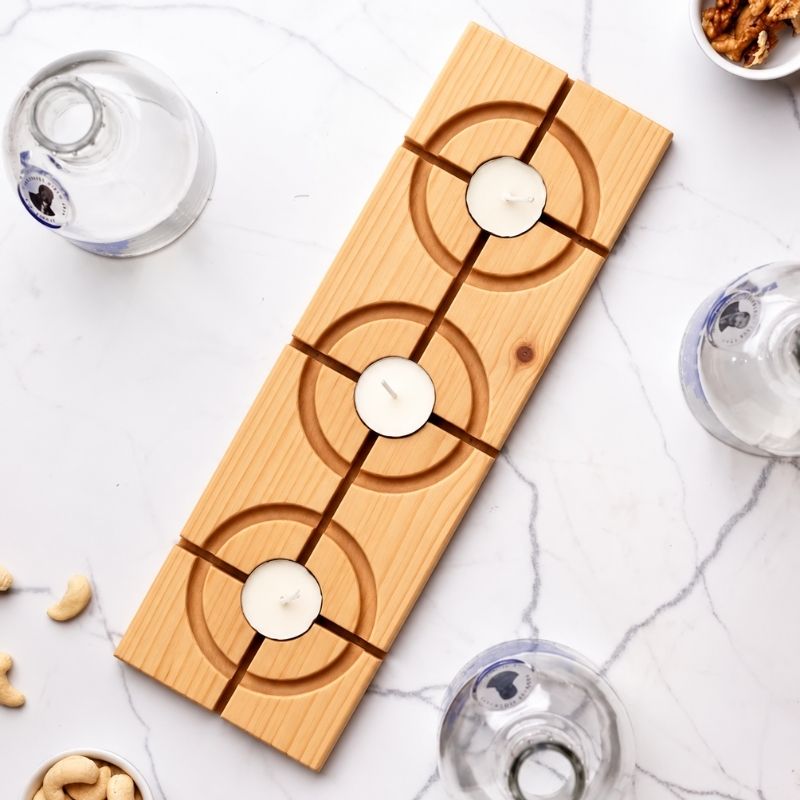 Upcycled Absolut Bottle Tea Light Holder