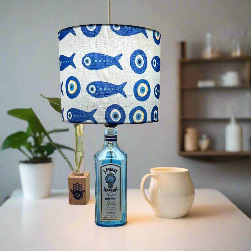 Bombay Sapphire Bottle Shade Lamp