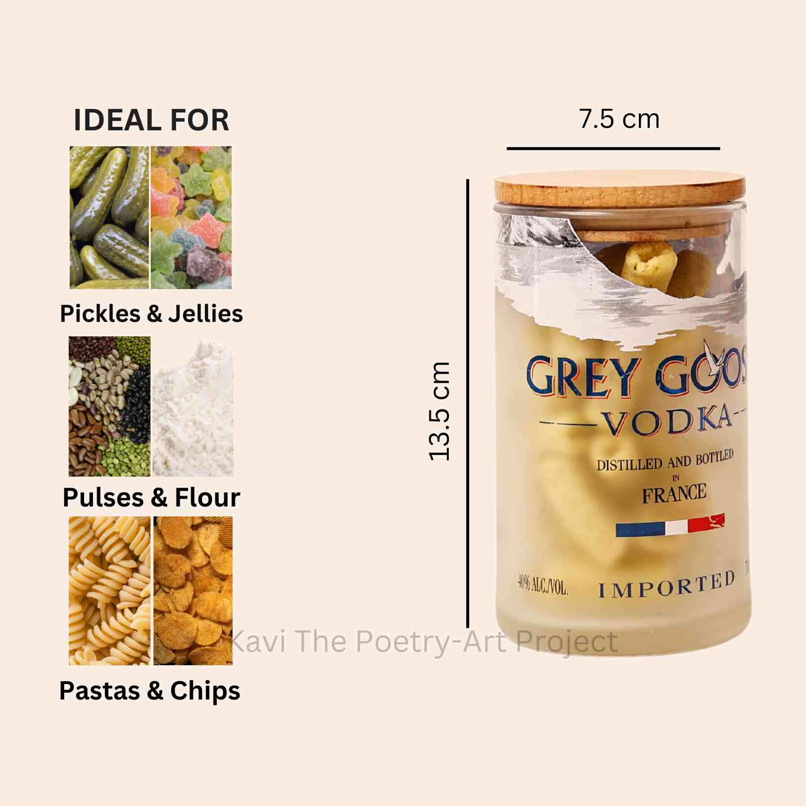 Grey Goose Bottle Jars (Set of Six)