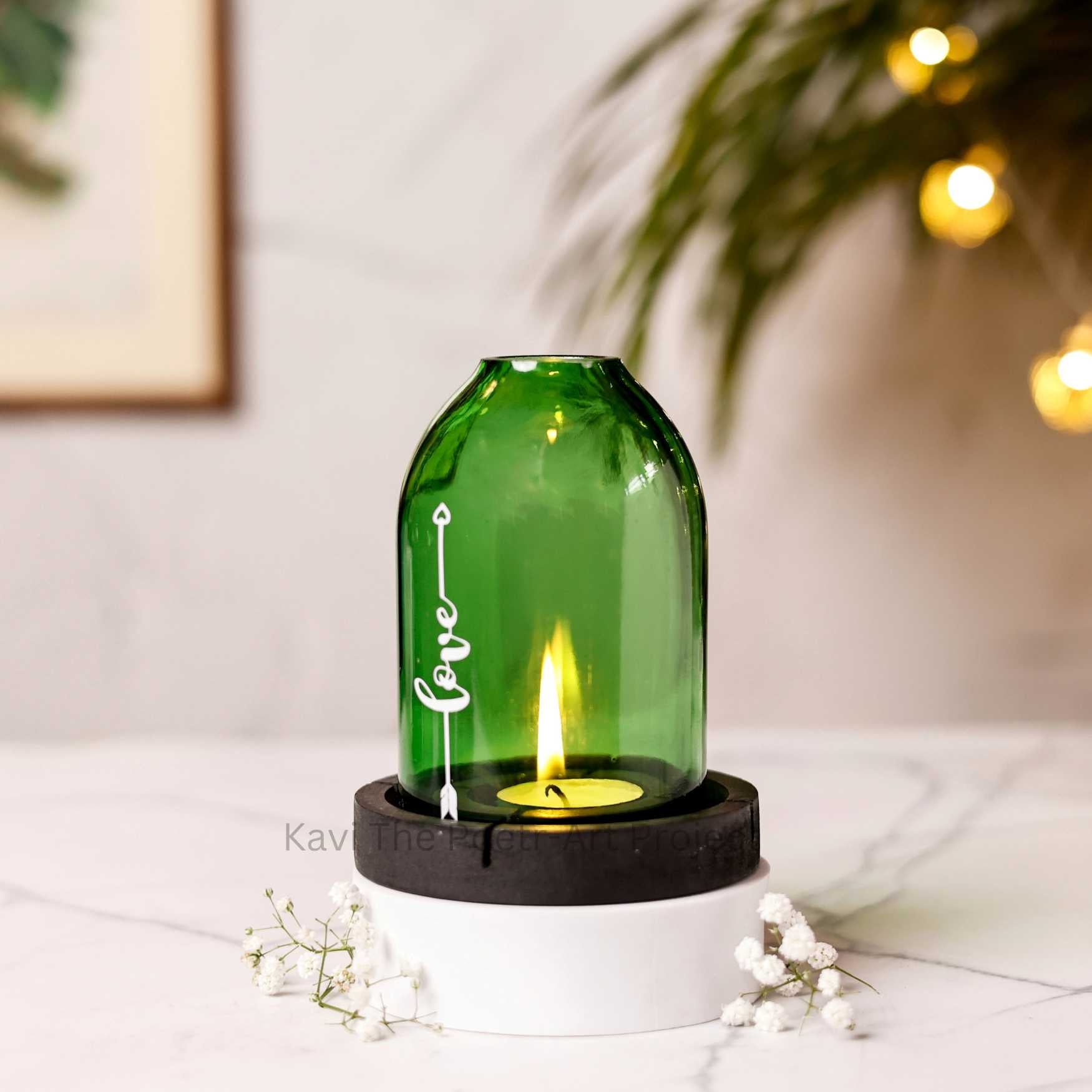 Upcycled Love Tea Light Holder