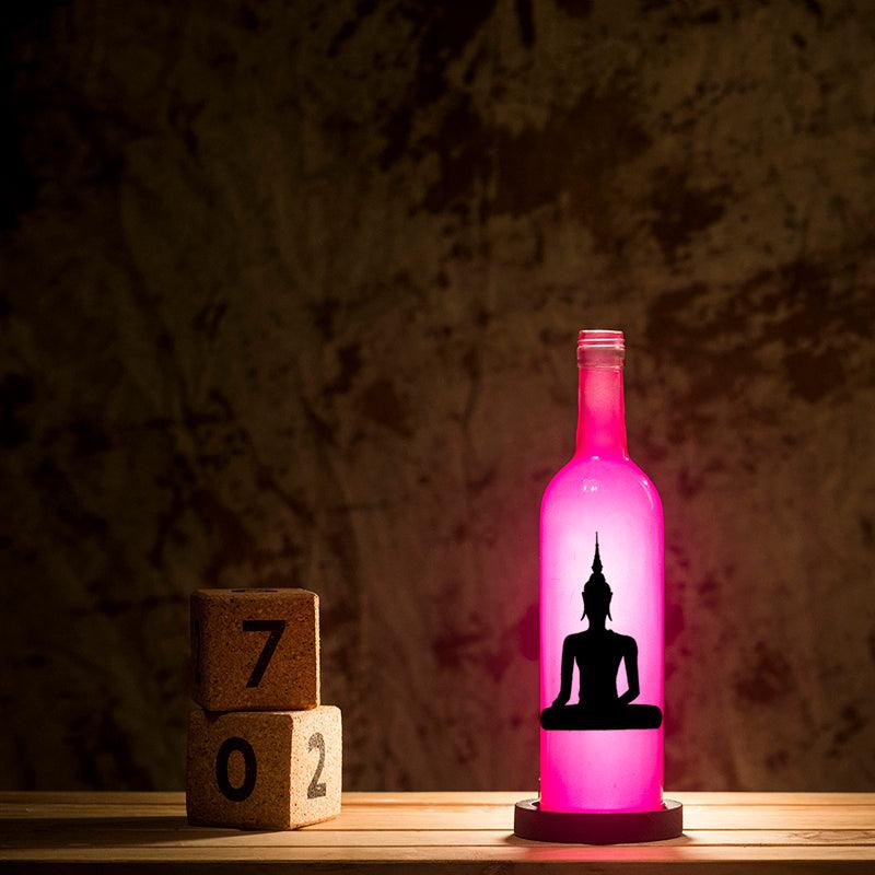 Buddha Inlit Lamp (Pink)