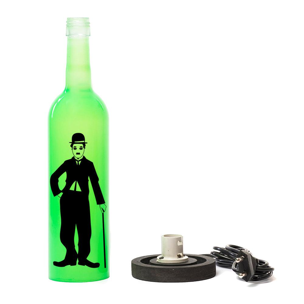 Charlie Chaplin Inlit Lamp (Green)