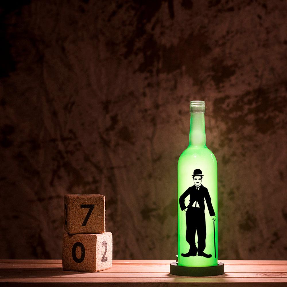 Charlie Chaplin Inlit Lamp (Green)
