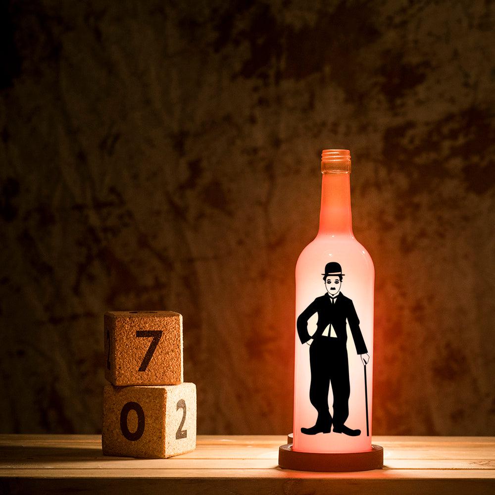 Charlie Chaplin Inlit Lamp (Orange)