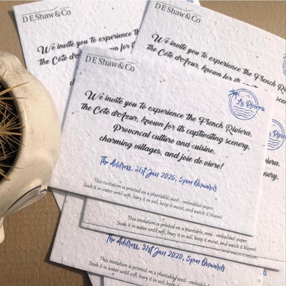 Customised A5 Seed Paper Cards