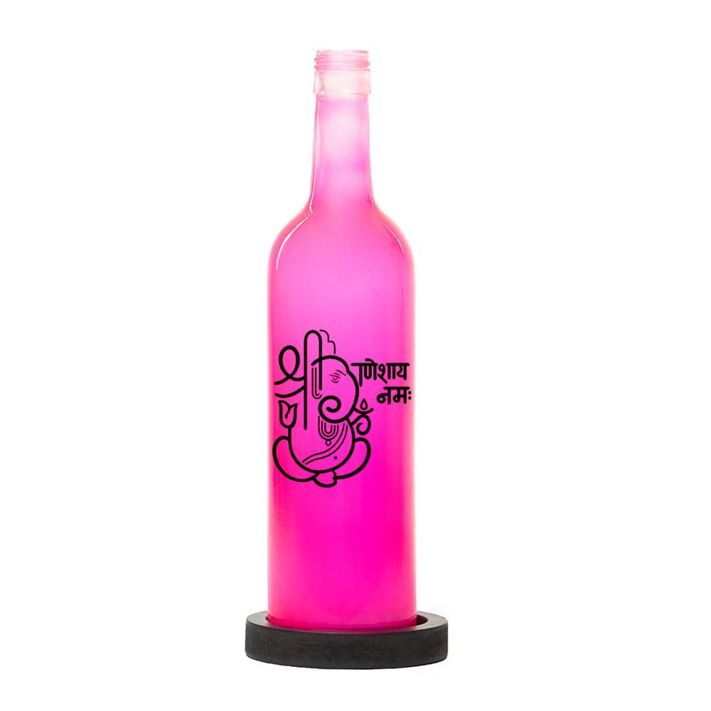 Ganesh Mantra Inlit Lamp (Pink)