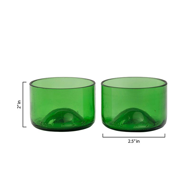 Green Wine Bottle Serving Set With Cork Tray