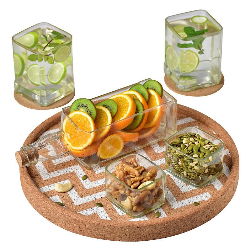 Jack Daniel Bottle Serving Set with Cork Tray