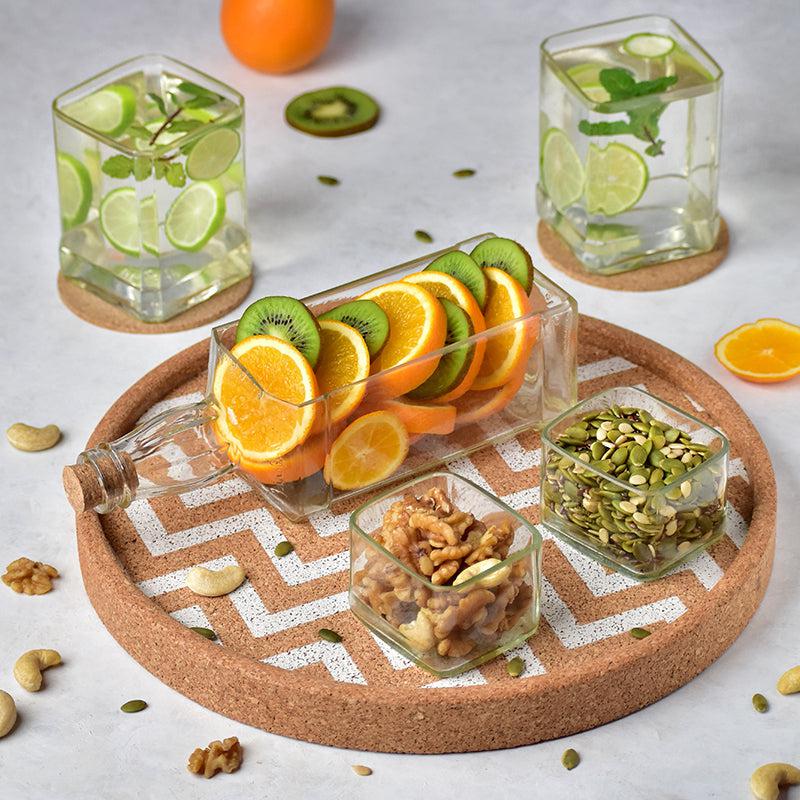 Jack Daniel Bottle Serving Set with Cork Tray