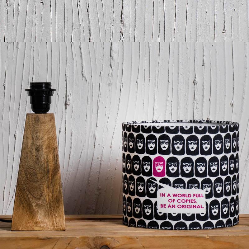 Kavi Be You Wooden Shade Lamp (Square Base)