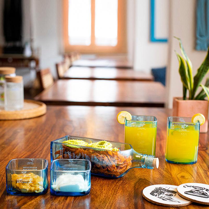 Kavi Bombay Sapphire Serving Set With Cork Tray