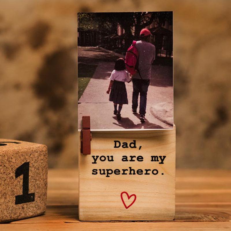 Superhero Dad table photo frame