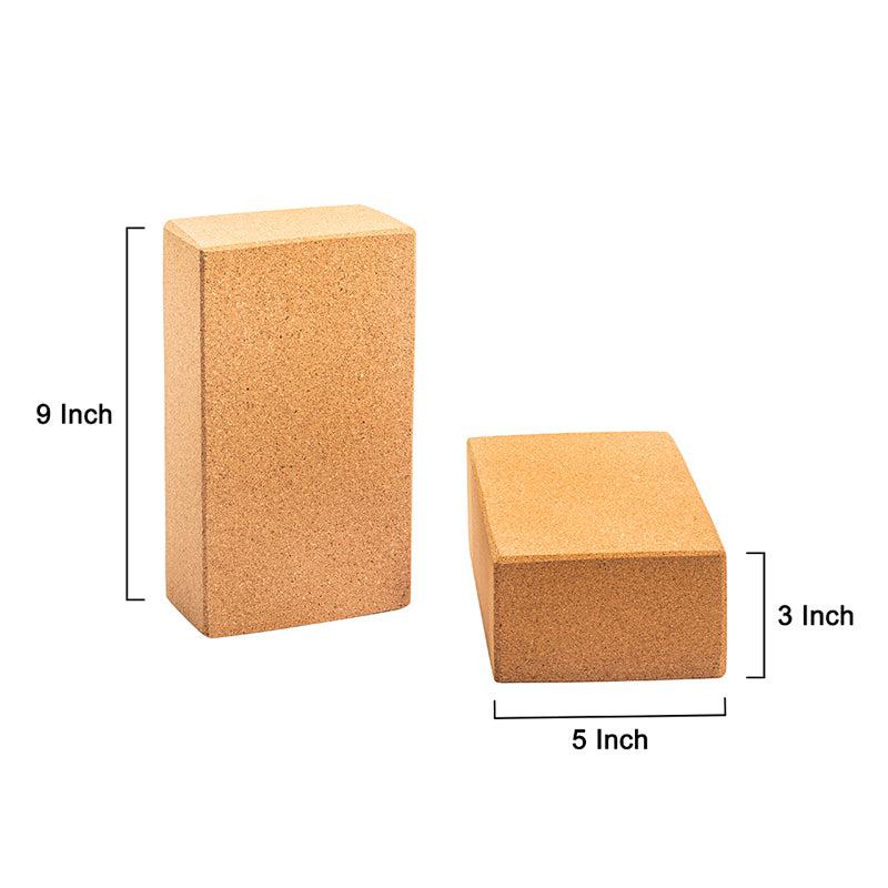 Kavi Plain Cork Yoga Bricks (Set of 2)