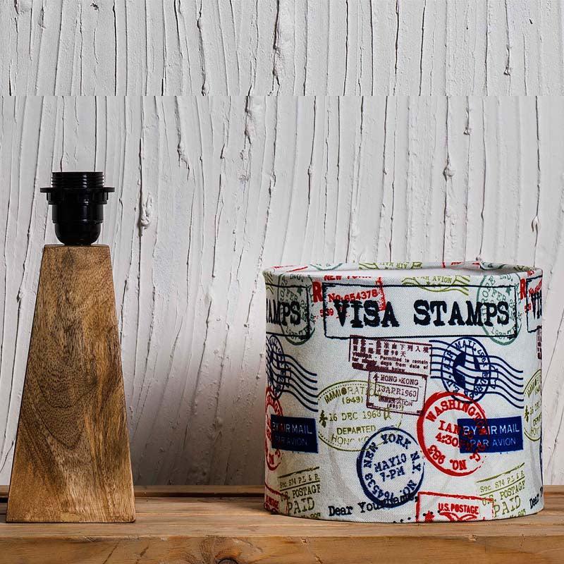 Kavi Wanderlust Wooden Shade Lamp (Square Base)