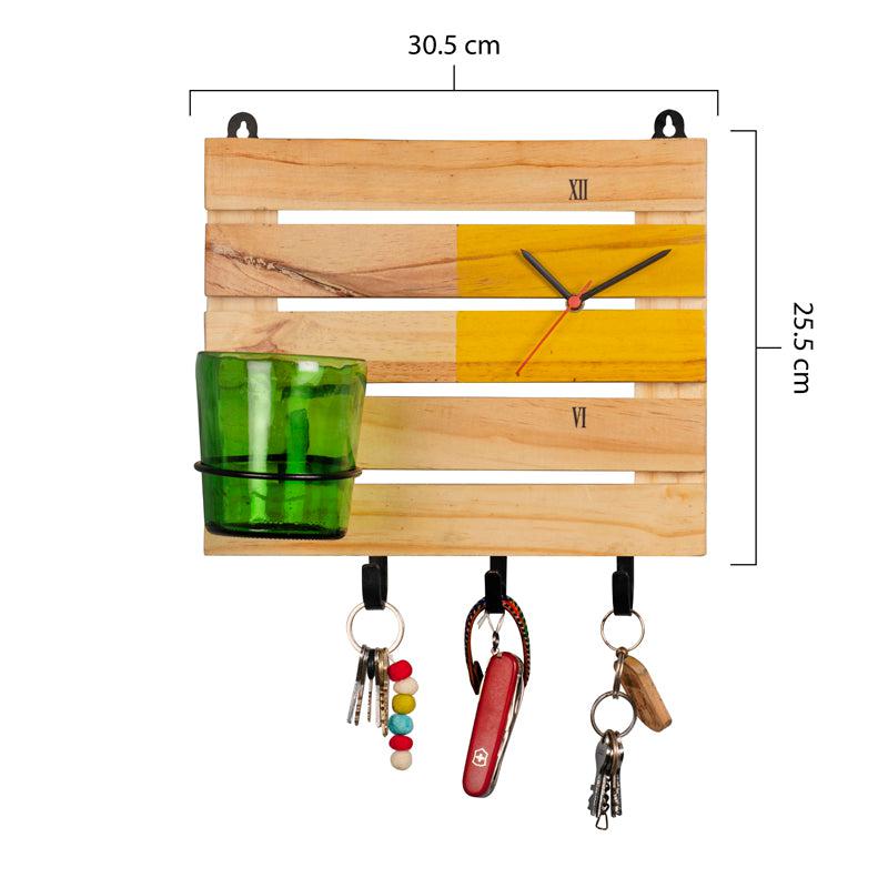 Multipurpose Wooden Board with Vat69 Planter (Yellow)