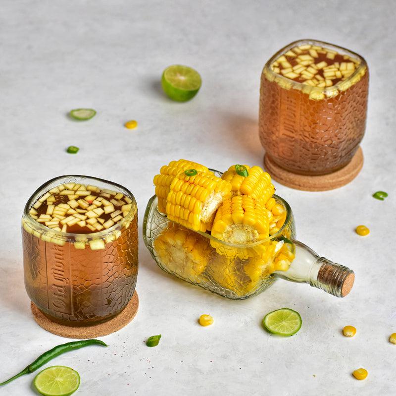 Old Monk Platter With Glasses