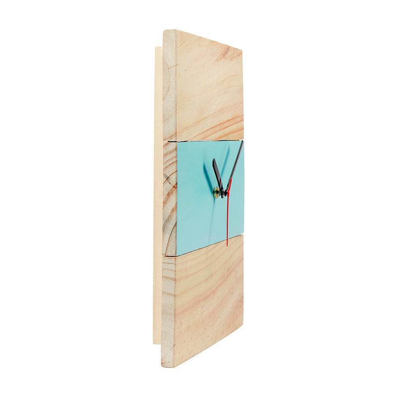 Personalised Reclaimed Wooden Clock - Blue