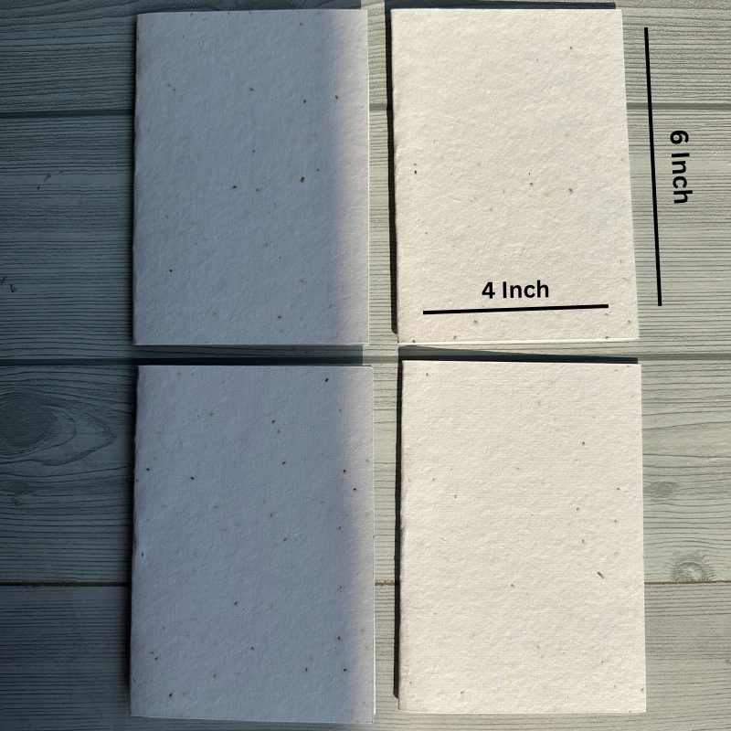 Plain Seed Paper Ecofriendly Cards with Envelopes (Set of 4)