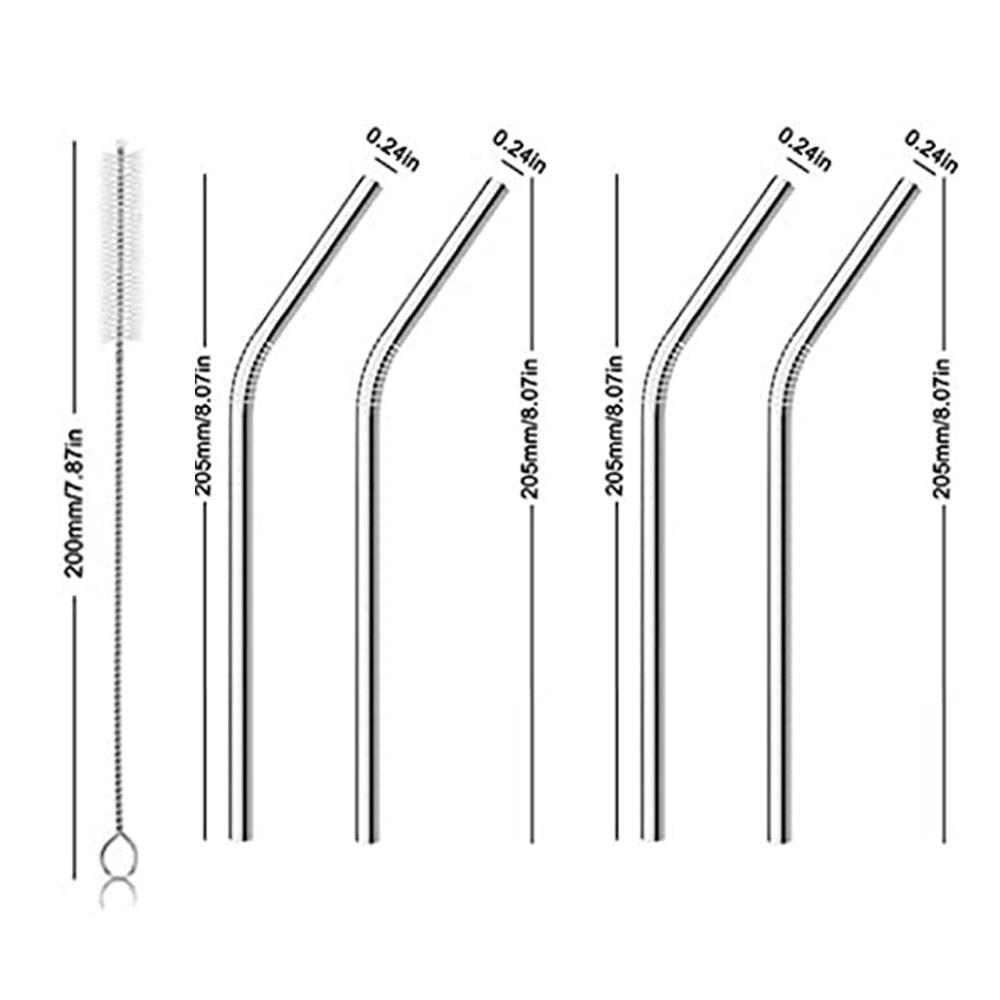Kavi Reusable Stainless Steel Metal Straws