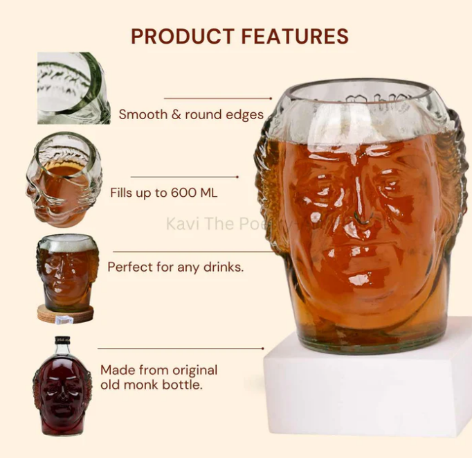 What is the best way to upcycle an Old Monk bottle into a glass