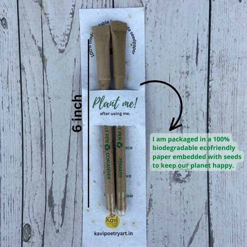 Plantable Set of 2 Seed Pens with Sleeve (Pack of 10)