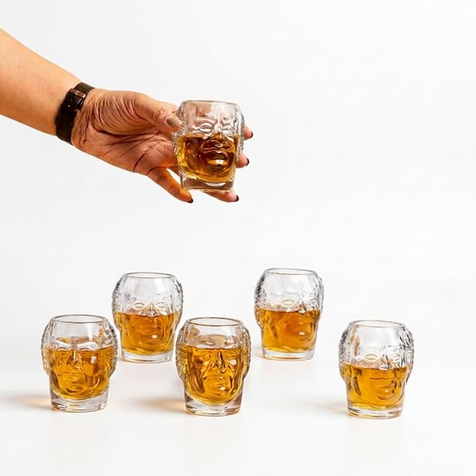 Old Monk Mini Face Glasses ( Set of 6 )