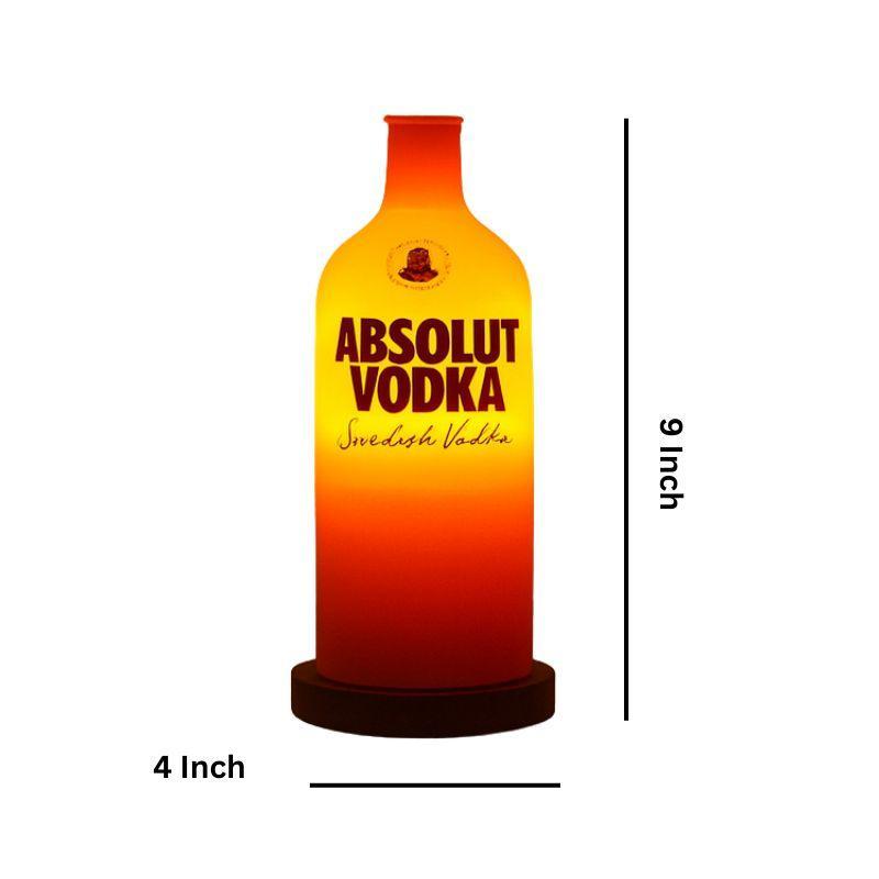 Kavi The Poetry-Art Project Absolut Inlit Lamp in orange, modern decorative lamp with a sleek design and vibrant color.