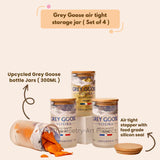 Eco friendly Grey Goose Bottle Jars (Set of Four)