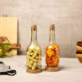 Kavi Transparent Wine Bottle Jars (Set of Two)