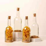Kavi Transparent Wine Bottle Jars (Set of Four)