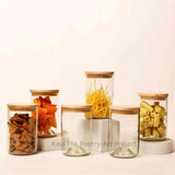 Kavi Transparent Wine Bottle Jars (Set of Six)