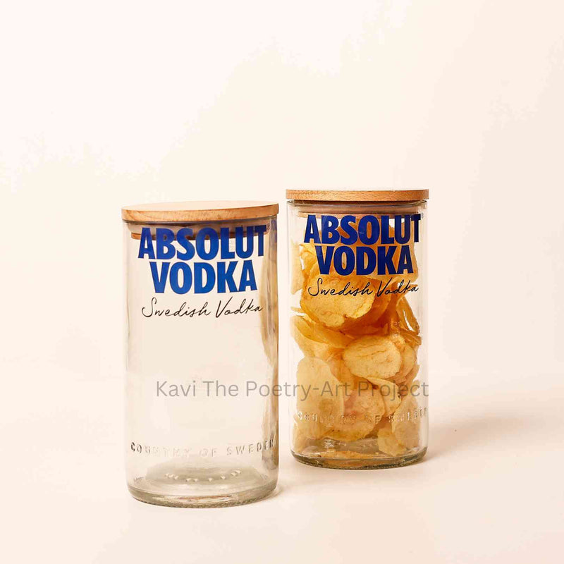 Kavi Absolut Top Cut Bottle Jars (Set of Two)